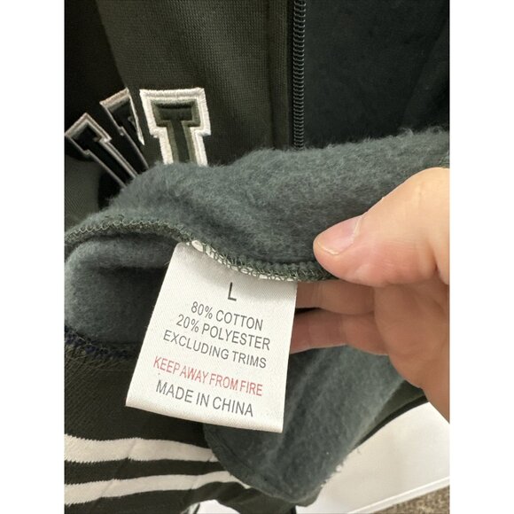 Retro Irish Ireland  Men L Track And Field Green Jacket Zip - Picture 10 of 10